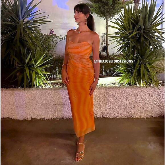 LAST ONE!!! ZARA Fitted Strapless Midi Dress NWT - Picture 11 of 16